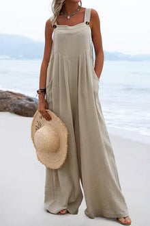 Sophia Salopette Woman – Bohemian Style, Loose Pants and Light Spaghetti Straps