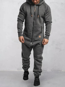 Riston Men's Jumpsuit – Warm Hoodie Jumpsuit in Soft Fleece & Casual Style