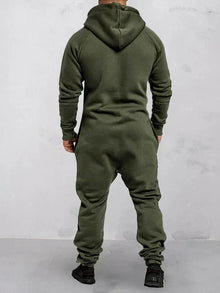 Riston Men's Jumpsuit – Warm Hoodie Jumpsuit in Soft Fleece & Casual Style