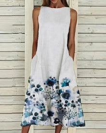 Alexandra Summer Dress Woman – Light & Elegant Floral Midi Dress for Sunny Days