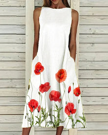 Alexandra Summer Dress Woman – Light & Elegant Floral Midi Dress for Sunny Days