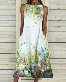 Alexandra Summer Dress Woman – Light & Elegant Floral Midi Dress for Sunny Days