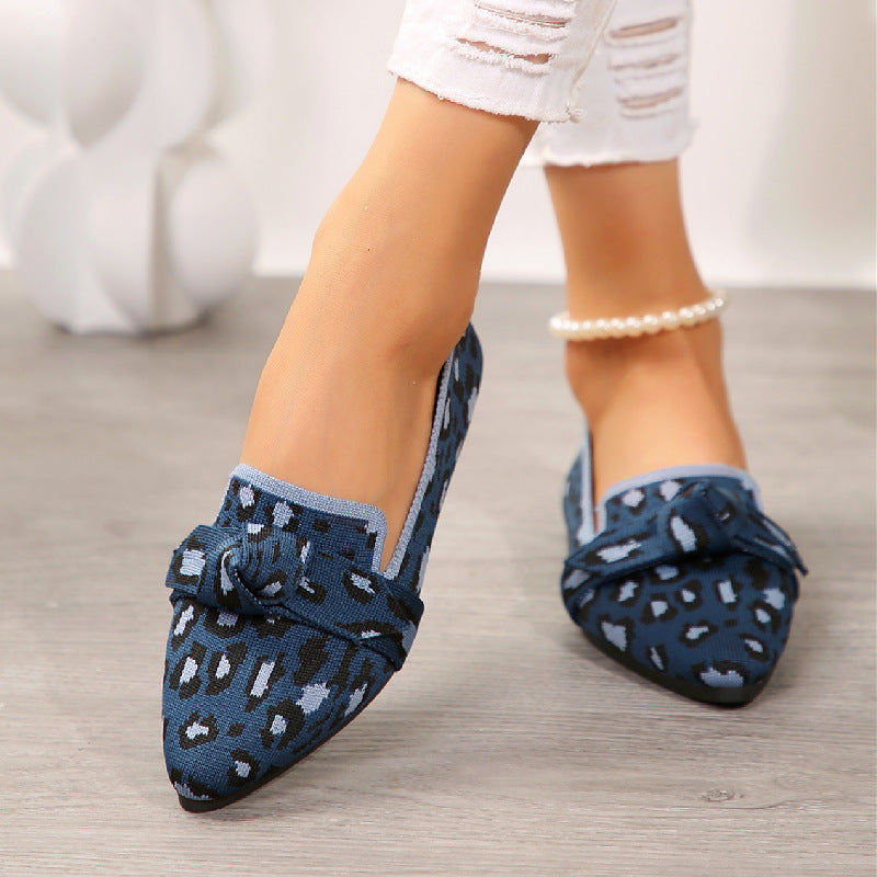 Victoria Ballerines Femme – Pointed Mesh Shoes with Decorative Bow & Flat Heel