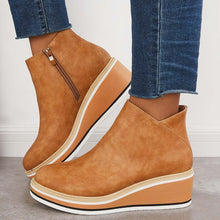 Felise Women's Ankle Boots – Elegant Platform Sole Boots with Zipper, Comfortable and Durable