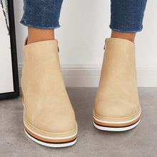 Felise Women's Ankle Boots – Elegant Platform Sole Boots with Zipper, Comfortable and Durable