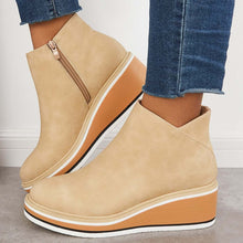 Felise Women's Ankle Boots – Elegant Platform Sole Boots with Zipper, Comfortable and Durable