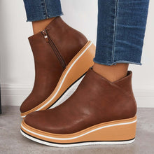 Felise Women's Ankle Boots – Elegant Platform Sole Boots with Zipper, Comfortable and Durable