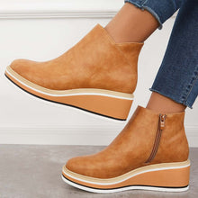 Felise Women's Ankle Boots – Elegant Platform Sole Boots with Zipper, Comfortable and Durable
