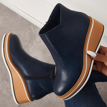 Felise Women's Ankle Boots – Elegant Platform Sole Boots with Zipper, Comfortable and Durable