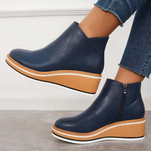 Felise Women's Ankle Boots – Elegant Platform Sole Boots with Zipper, Comfortable and Durable