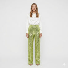 Valentina Rossi | Sequin Straight-Leg Party Pants For Women