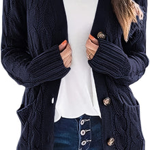 Lissy Gilet Femme – Warm Cable Knit Cardigan with Buttons & Modern Comfortable Fit