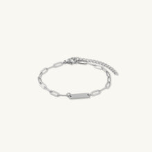 1 Bar Paper link Engraved Bracelet
