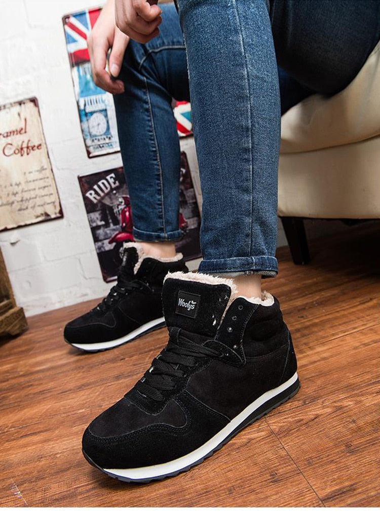 Niel Winter Boots for Men – Warm and Insulated Suede Design with Durable Grip Rubber Sole
