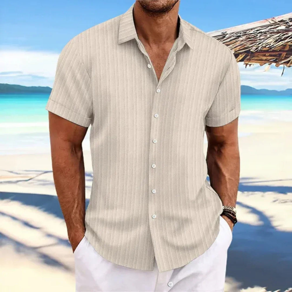Luke Men's Shirt – Classic Short Sleeve Shirt with Modern Fit for a Casual Summer Look