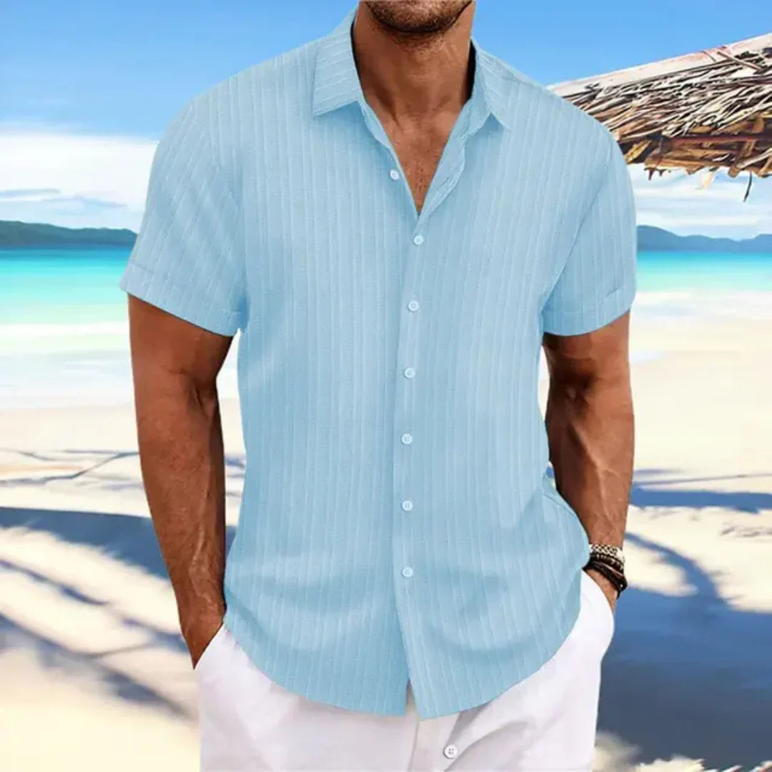 Luke Men's Shirt – Classic Short Sleeve Shirt with Modern Fit for a Casual Summer Look