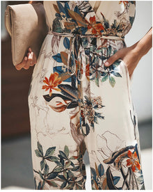 Combishort Woman Flower – Summer Outfit in Cotton with Floral Print, Adjustable Straps & Comfortable Fit