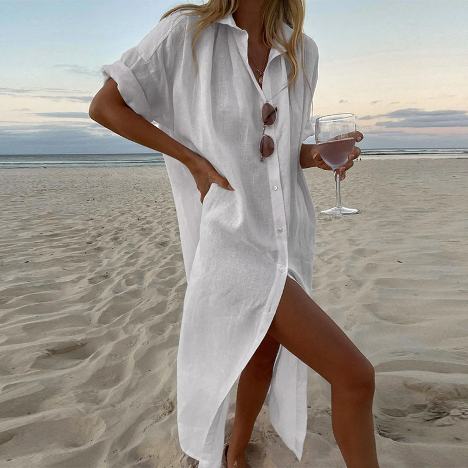Robe Chemise Femme Zoya – Elegant Oversize Blouse with Comfortable Cut & Chic Look