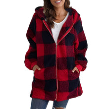 Madison Plaid Hoodie Jacket for Women – Soft and Warm Coat with Comfortable Fit and Trendy Plaid Design