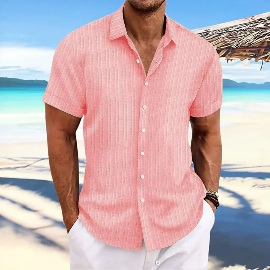 Luke Men's Shirt – Classic Short Sleeve Shirt with Modern Fit for a Casual Summer Look