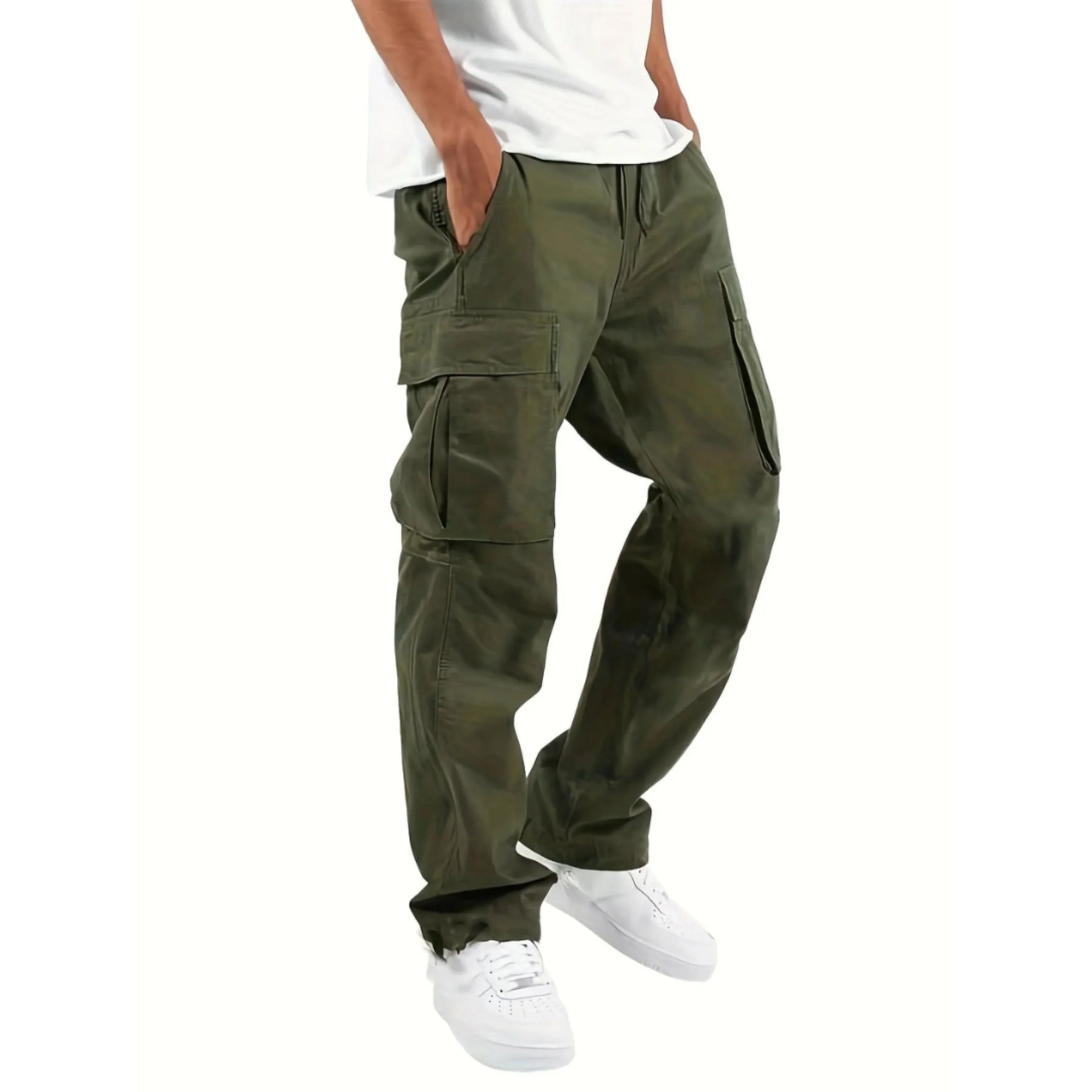 Lance Men's Pants – Wide Straight Cut Cargo Pants, Comfortable & Trendy