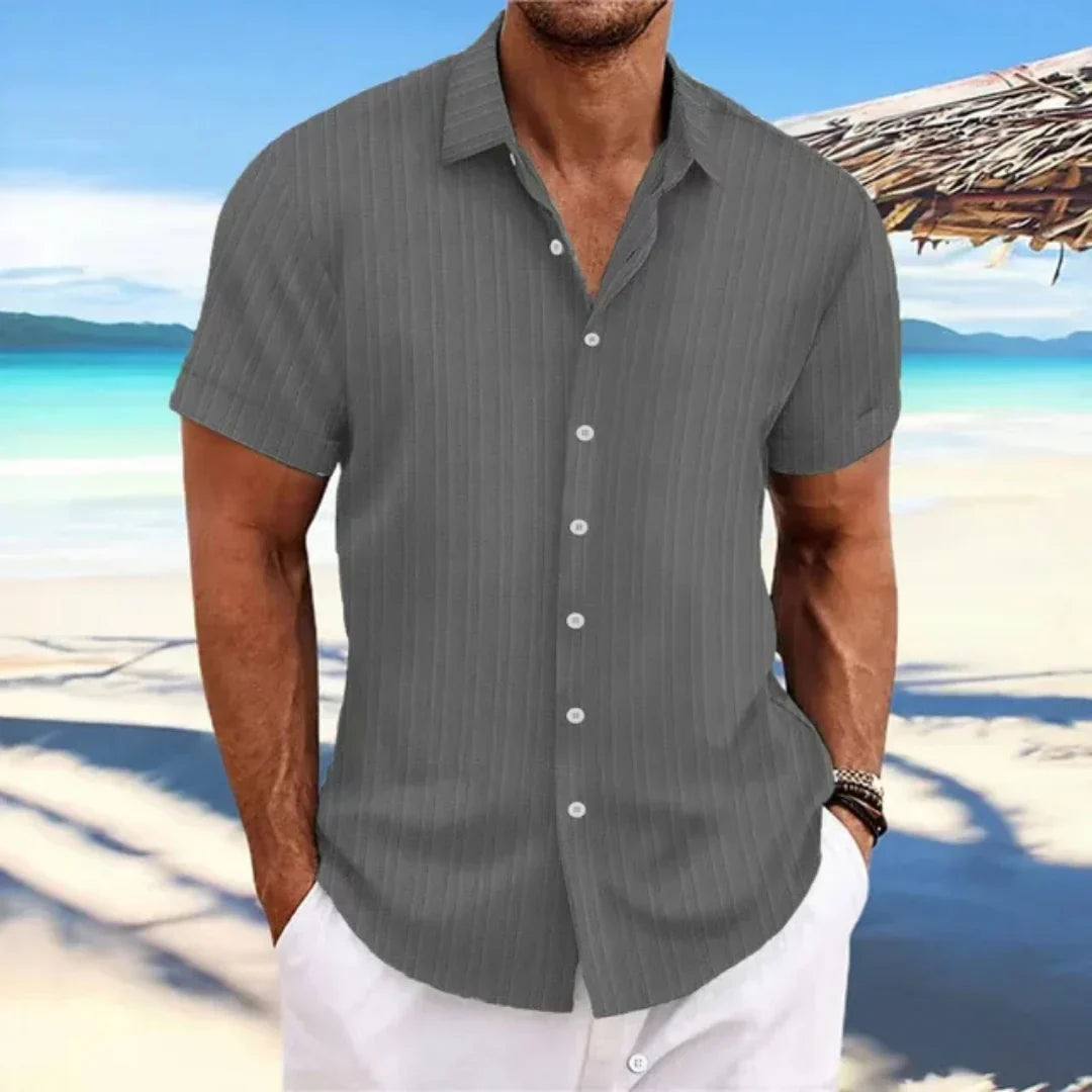 Luke Men's Shirt – Classic Short Sleeve Shirt with Modern Fit for a Casual Summer Look
