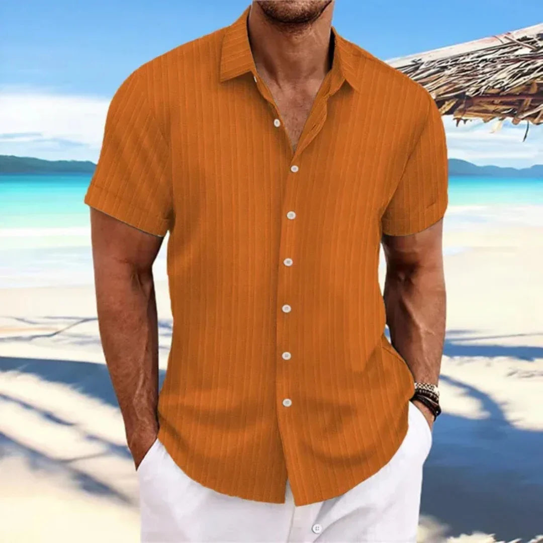 Luke Men's Shirt – Classic Short Sleeve Shirt with Modern Fit for a Casual Summer Look