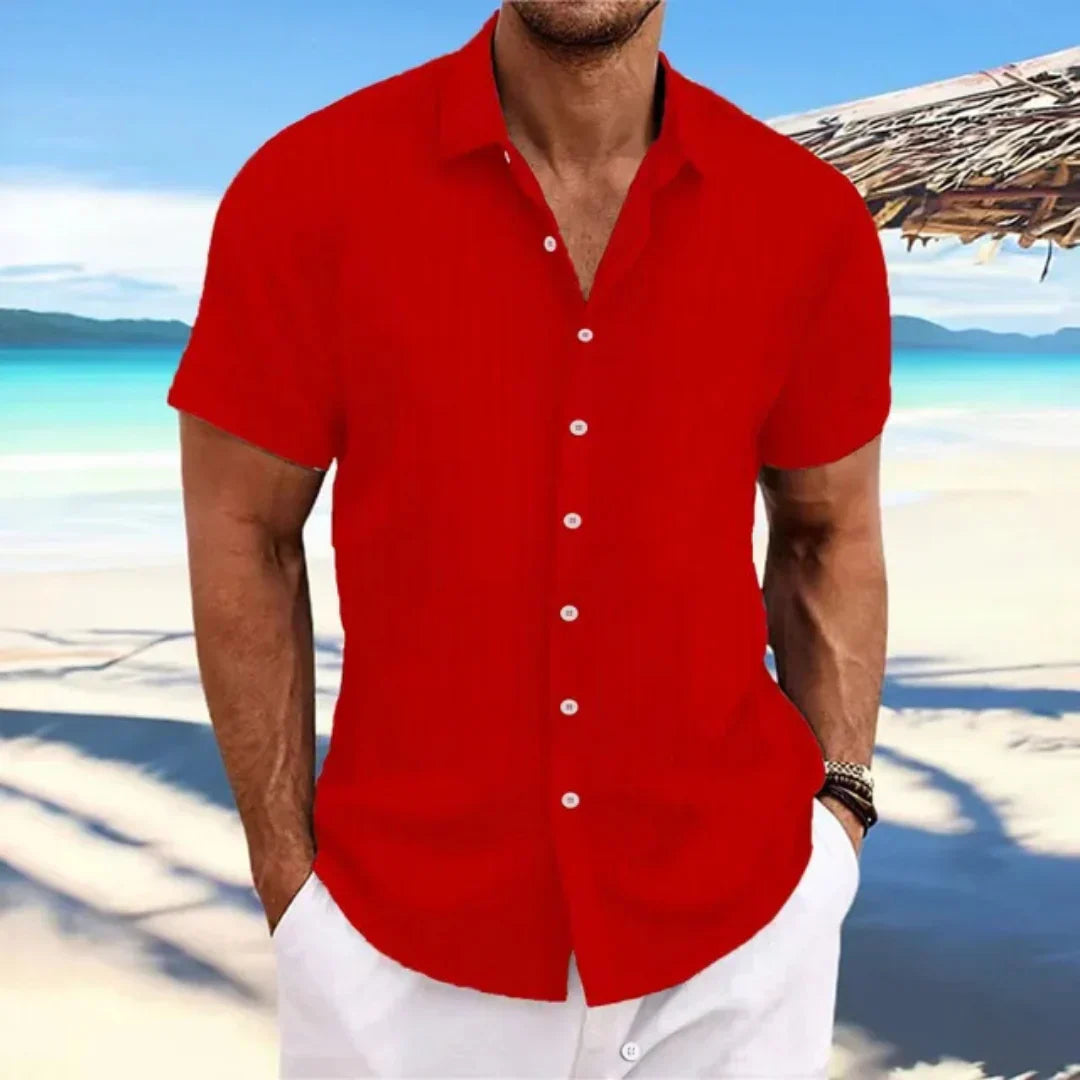 Luke Men's Shirt – Classic Short Sleeve Shirt with Modern Fit for a Casual Summer Look