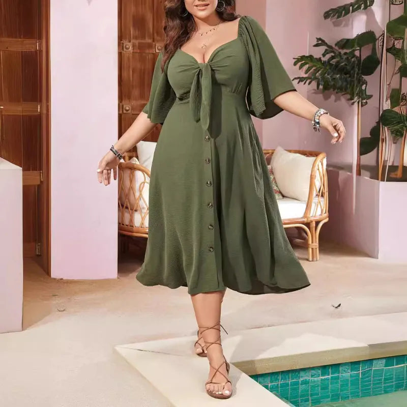 Summer Dress Women Louise – Vintage Style Dress with Loose Fit & Light Fabrics