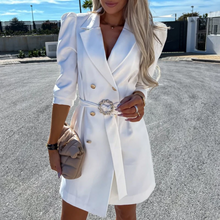 Bree Robe Blazer Woman – Elegant Navy Look with Adjustable Belt & Versatile Cut