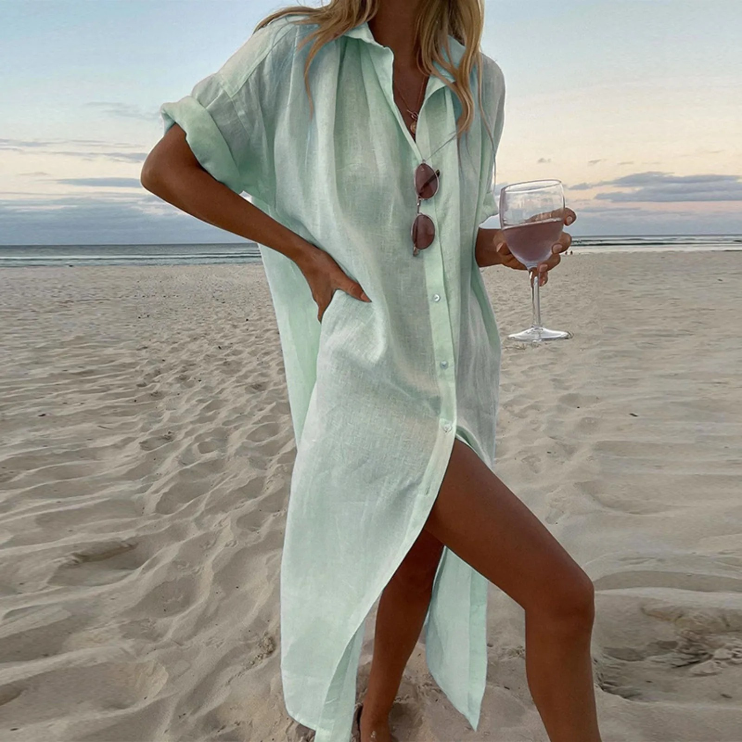 Robe Chemise Femme Zoya – Elegant Oversize Blouse with Comfortable Cut & Chic Look
