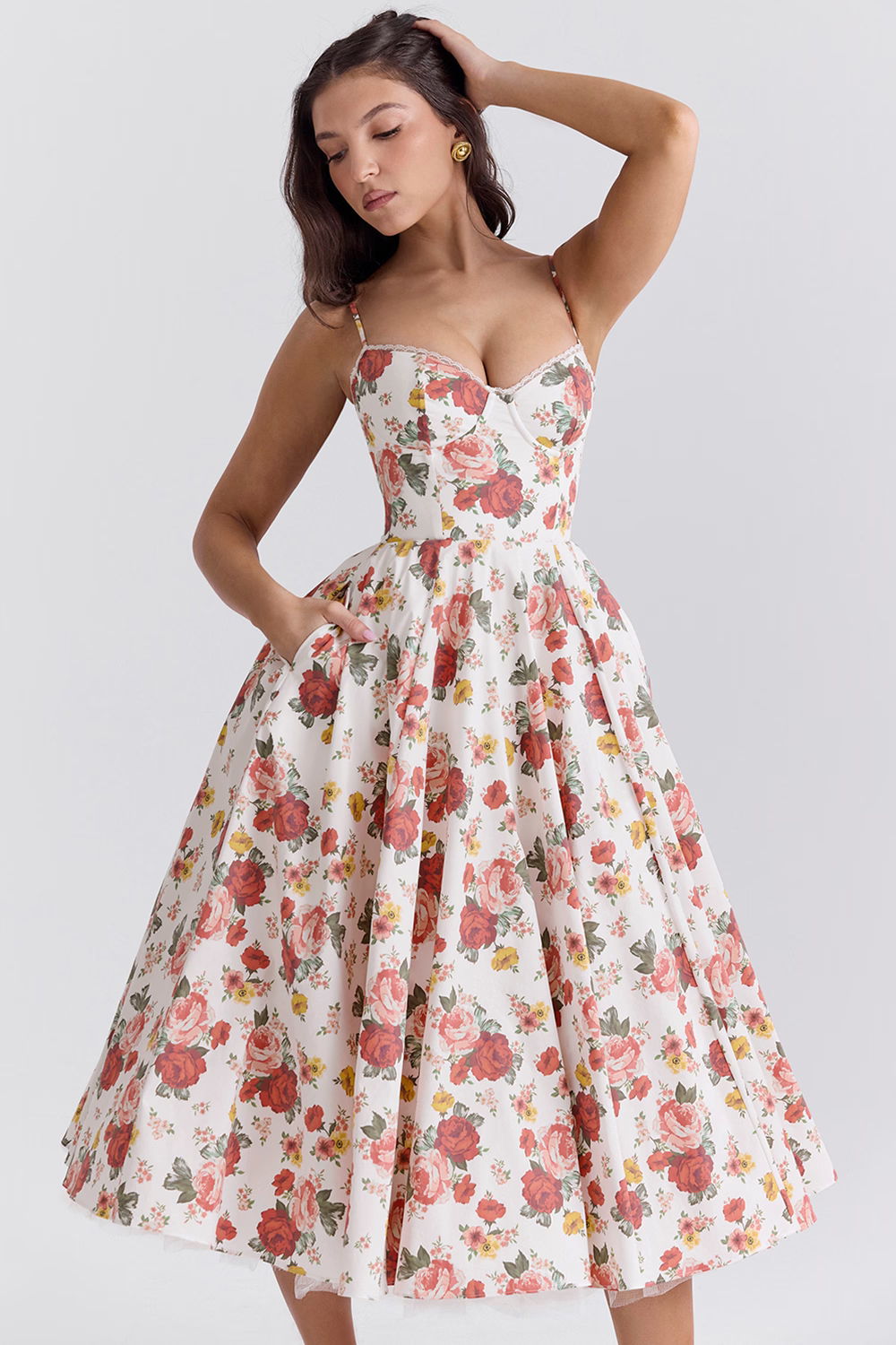 Dawn Robe Midi Femme – Elegant Tulle Dress with Adjustable Straps & Comfortable Fit