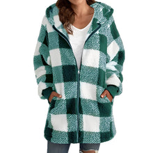 Madison Plaid Hoodie Jacket for Women – Soft and Warm Coat with Comfortable Fit and Trendy Plaid Design