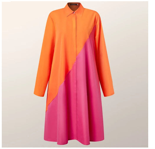 Brynlee Robe Chemise Woman – Elegant A-Line Dress with Long Sleeves for Office & Leisure