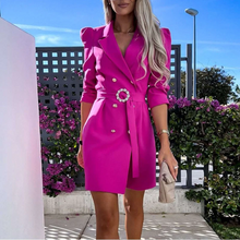 Bree Robe Blazer Woman – Elegant Navy Look with Adjustable Belt & Versatile Cut