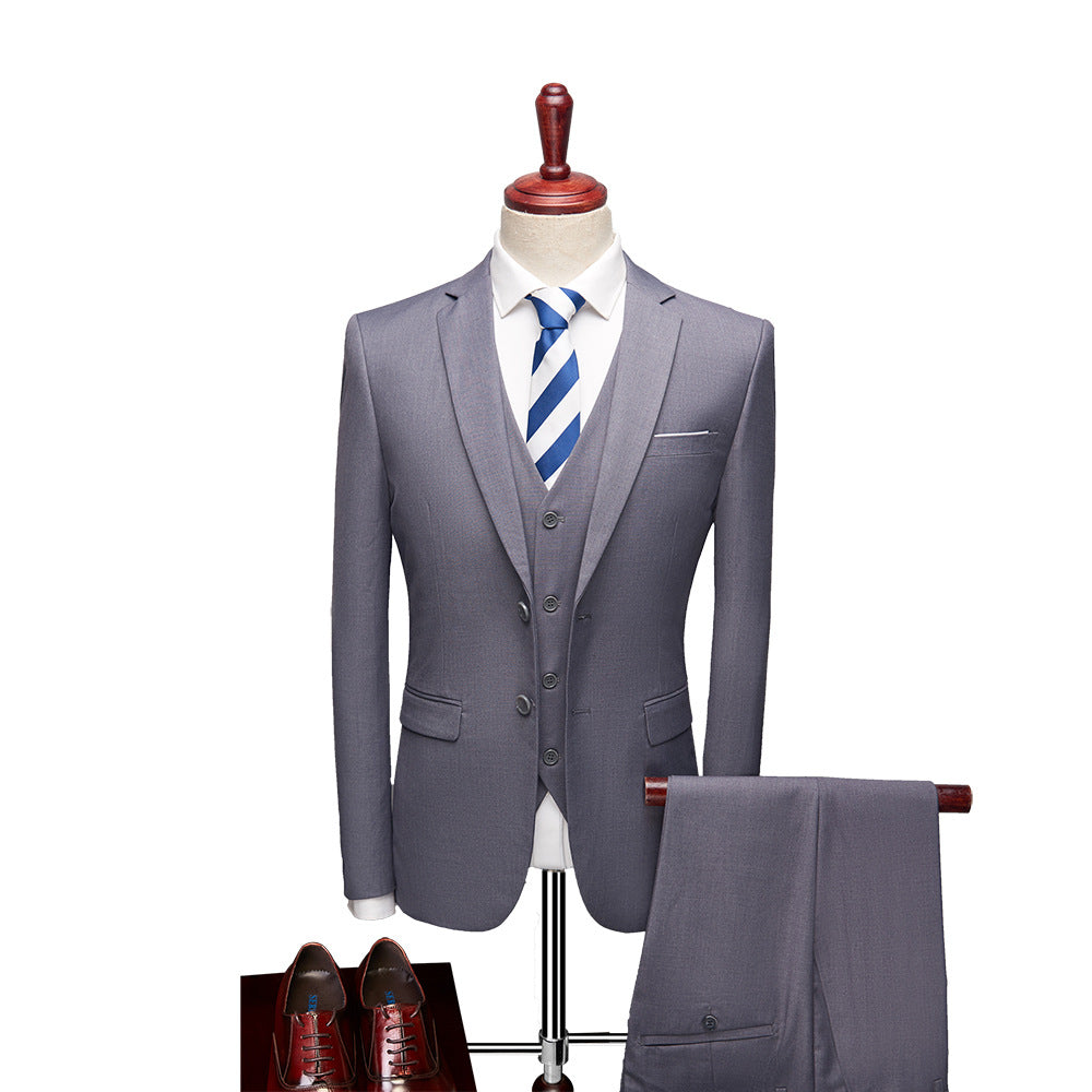 David Men's Costume – Elegant 3-Piece Suit, Breathable & Comfortable for Weddings & Business