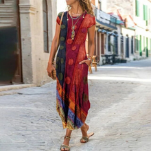 Caroline Maxi Dress Women – Cotton & Linen, Fluid Cut and Timeless Pattern