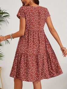 Katie Summer Dress Woman – Light Floral Dress in Polyester with Comfortable Fit