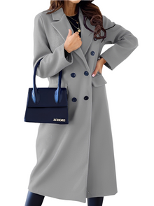 Vivian Double-Breasted Coat for Women – Elegant and Warm Winter Jacket with Soft Lining and Refined Cut