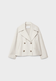 Eloise Cropped Jacket Woman – Elegant Tailored Cut with Pointed Lapels & Double-Breasted Closure