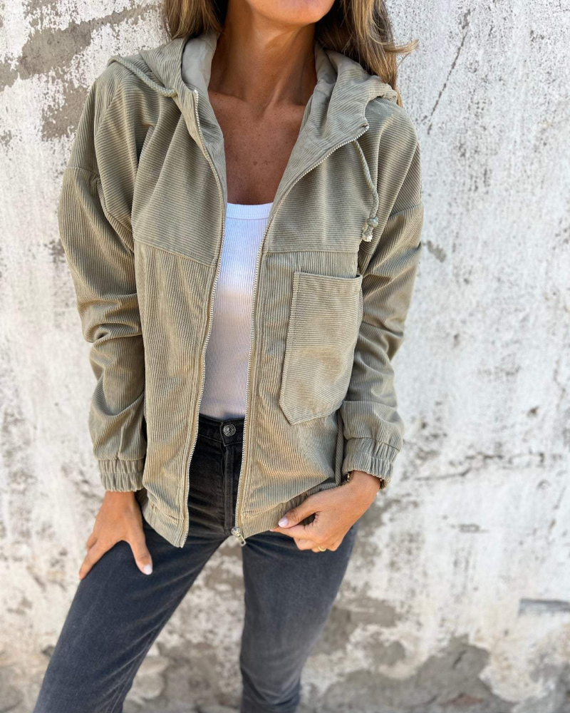 Zipped Velvet Jacket Danna Women – Warm, Stylish and Comfortable with Hood