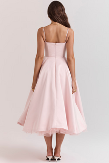 Dawn Robe Midi Femme – Elegant Tulle Dress with Adjustable Straps & Comfortable Fit