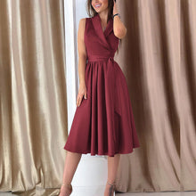 Libby Robe Midi Woman – Sleeveless Summer Dress with Waist Drawstring & Light Comfort