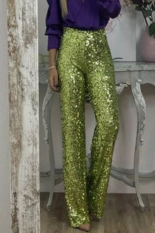 Valentina Rossi | Sequin Straight-Leg Party Pants For Women