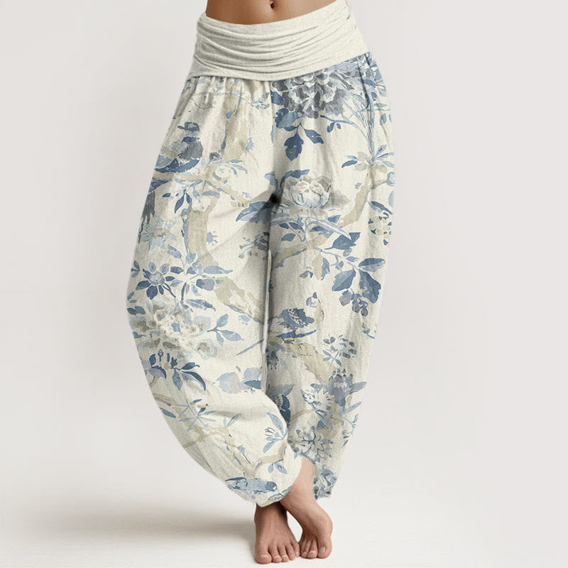 Birds & Flowers Harem Pants
