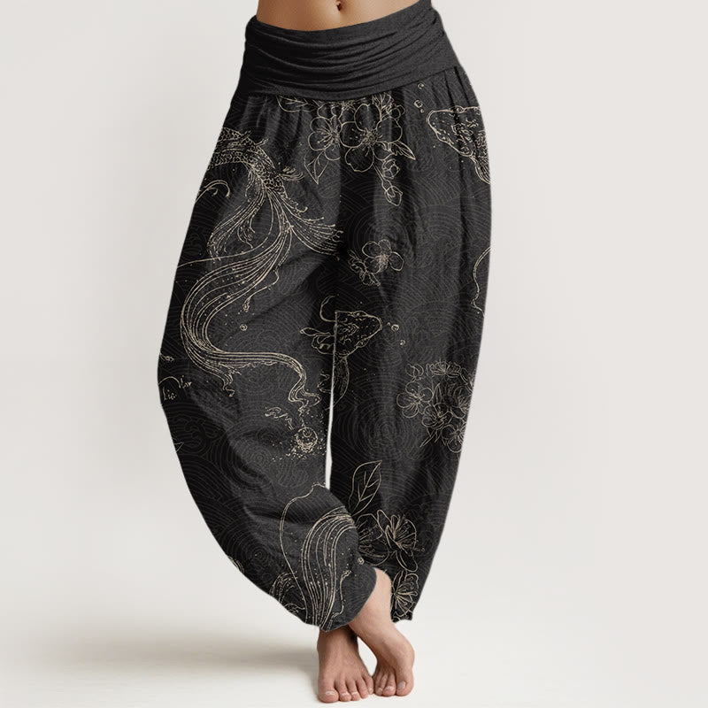 Cotton Koi Fish Harem Pants