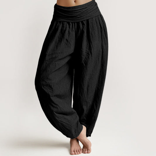 Pure Cotton Black Harem Pants
