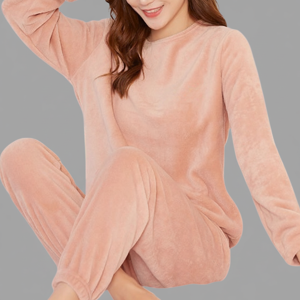 Alisson Velvet Set Women – Soft Lined Outfit with Long Sleeves & Elastic Cuffs