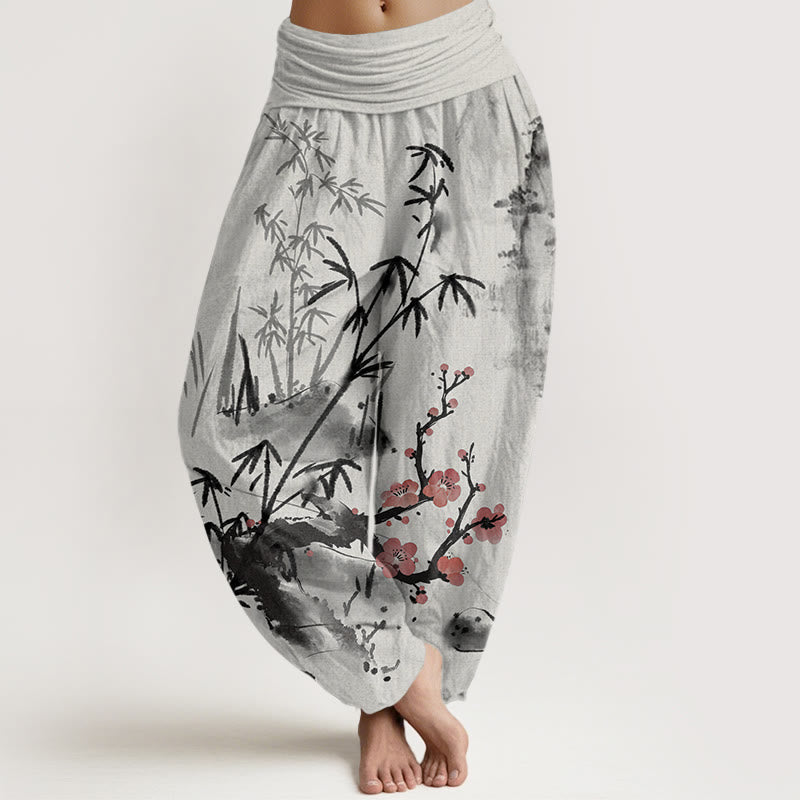 Cotton Bamboo Orchids Harem Pants