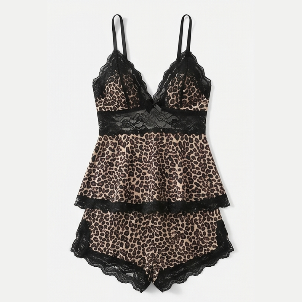 Lunella – Women's Tiered Lace Cami Pyjama Set